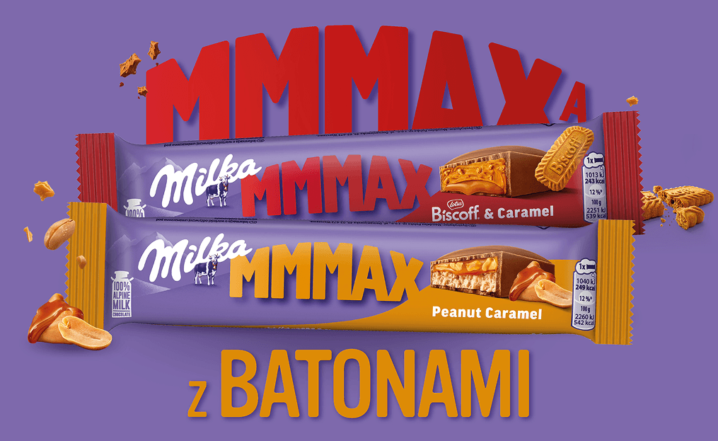 Milka MMMAX Biscoff & Caramel i Milka MMMAX Peanut Caramel – przyjemność na MMMAXA z batonami